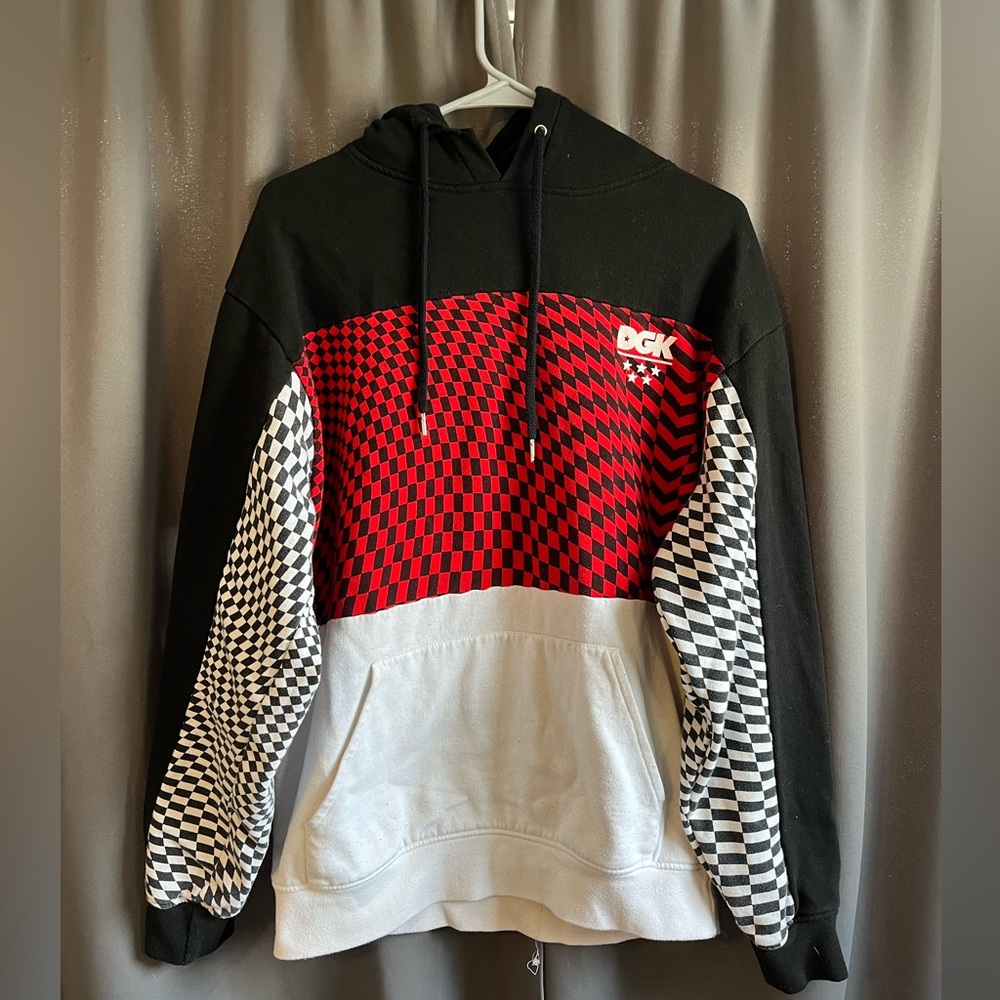 DGK Optical custom hooded fleece black checkered